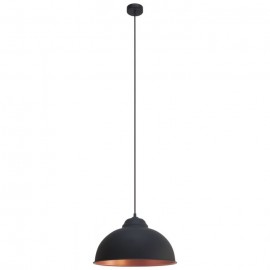 Eglo-TRURO 2 1X60W E27 Black & Copper - Pendant Light